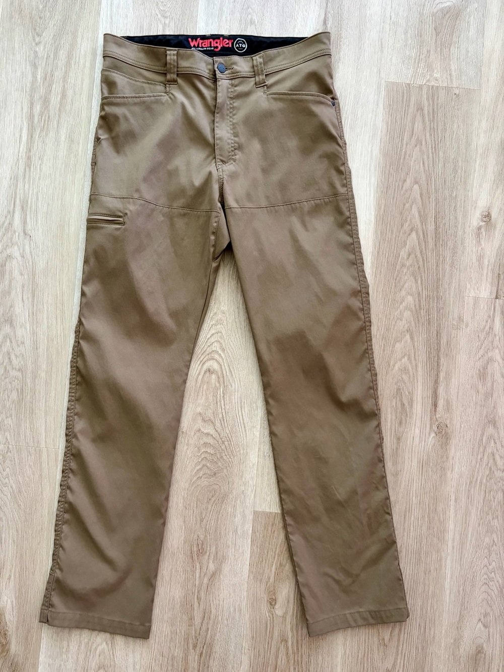Wrangler ATG Men's Olive Brown Utility Pants 34x32 Camping Hiking Outdoor